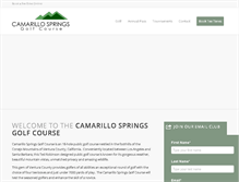 Tablet Screenshot of camarillospringsgolf.com